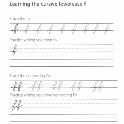 Cursive F How To Write A Lowercase F In Cursive
