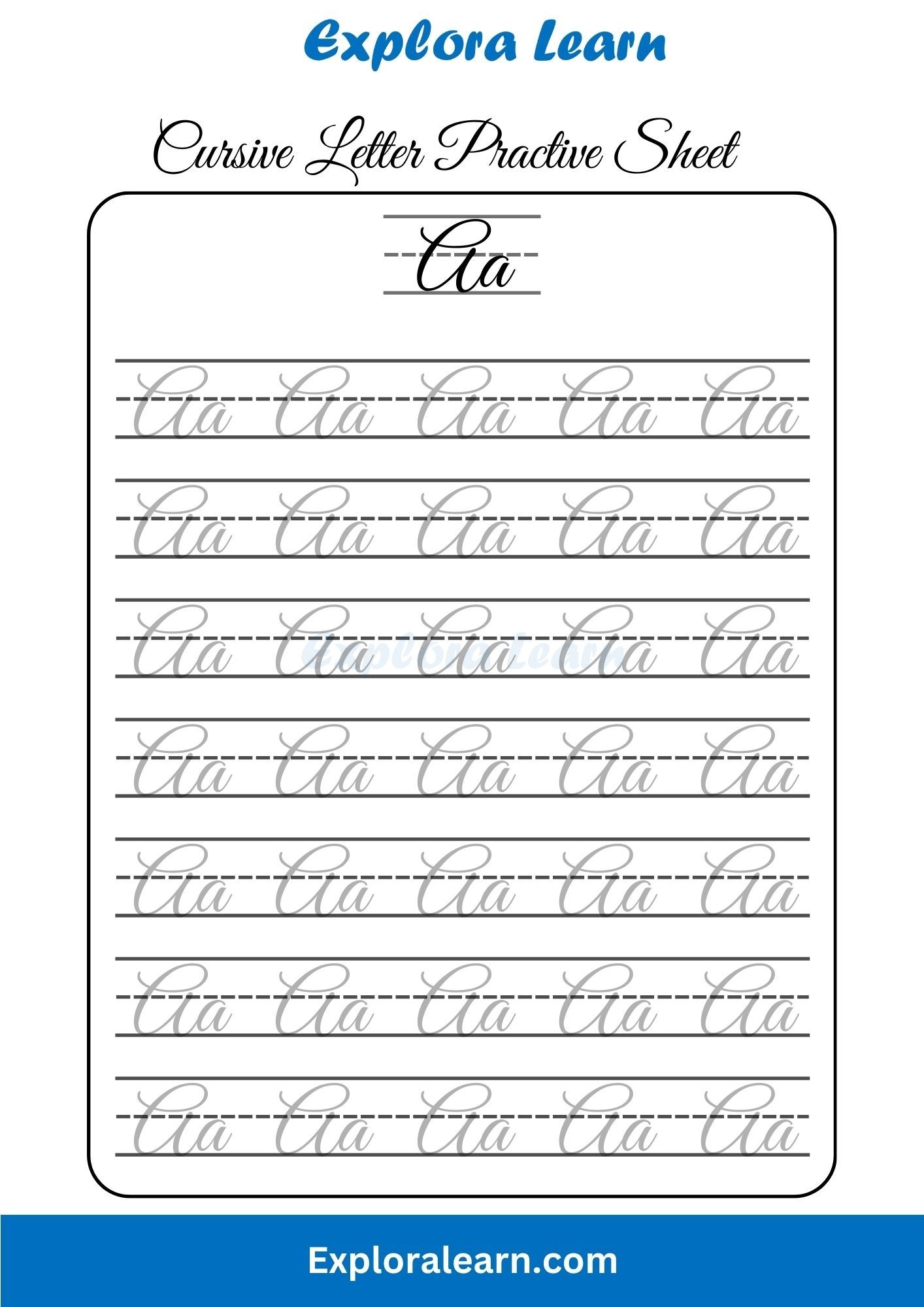 Cursive Letters Handwriting Worksheet Age 2 To 6 Years Cursive Letters Handwriting Worksheet Age 2 To 6 Years
