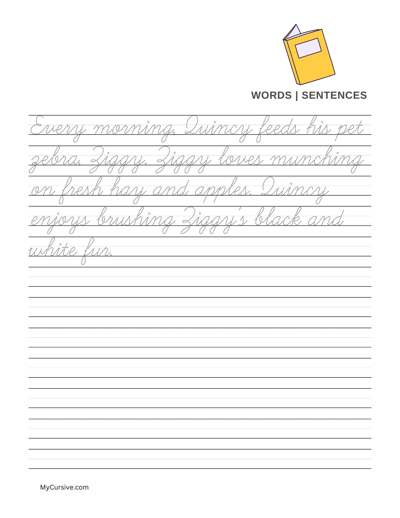 Cursive Sentences Free Worksheets For Practice 2025 