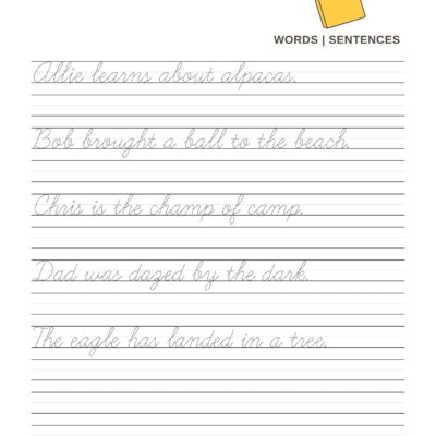 Cursive Sentences Free Worksheets For Practice 2025
