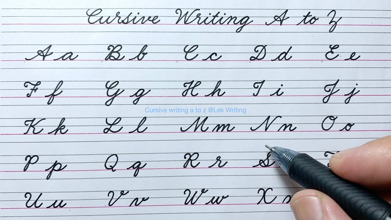 Cursive Writing A To Z Cursive Writing Abcd Cursive Letter Abcd Cursive Handwriting Practice YouTube