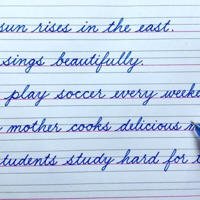 Cursive Writing Practice 5 Simple Sentences In Cursive Handwriting English Cursive Handwriting YouTube