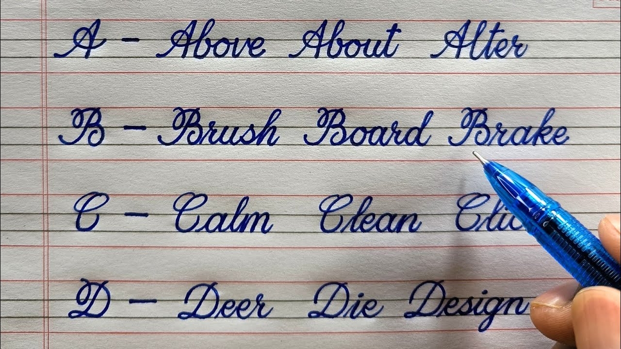 cursive words to practice