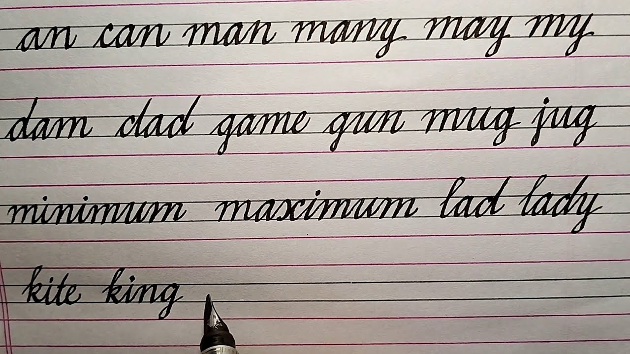Cursive Writing Practice For Beginners Best Words To Practice Cursive Writing Cursive Writing YouTube
