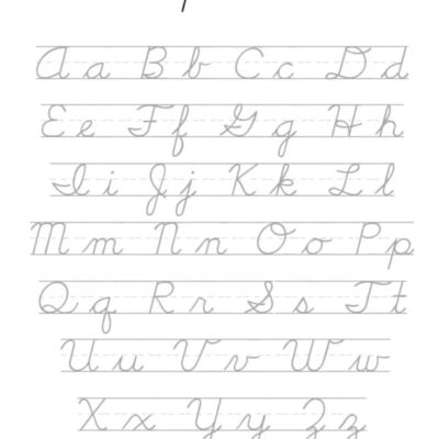 Cursive Writing Practice Sheets PDF