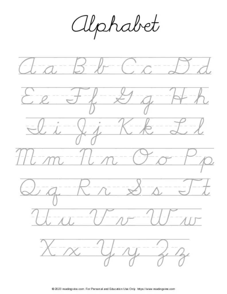Cursive Writing Practice Sheets PDF Cursive Writing Practice Sheets PDF