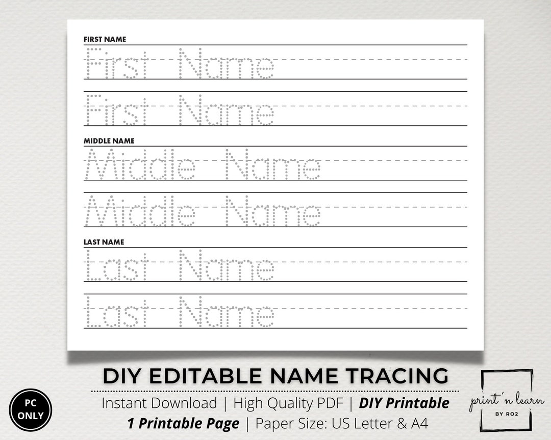 Custom Name Tracing Sheet Handwriting Practice Name Writing Name Worksheet Editable Name Tracing Name Trace Worksheet Dot Letters DIY Etsy Custom Name Tracing Sheet Handwriting Practice Name Writing Name Worksheet Editable Name Tracing Name Trace Worksheet Dot Letters DIY Etsy