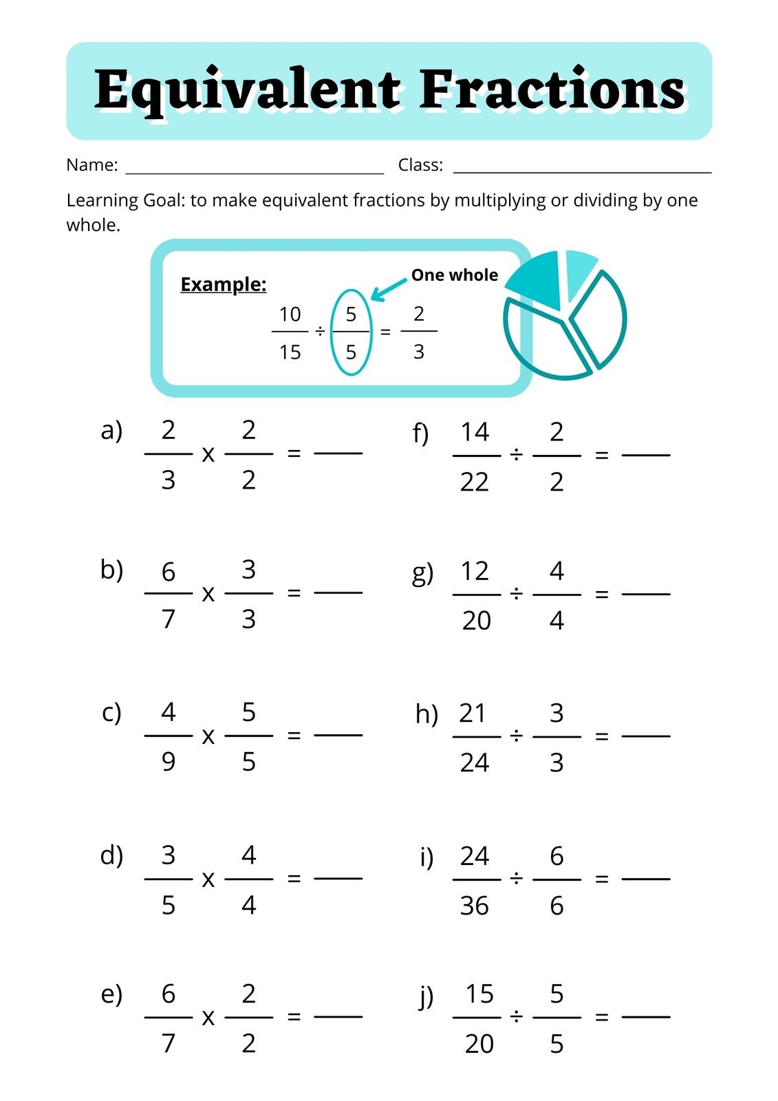 equivalent fractions worksheet pdf equivalent fractions worksheet pdf