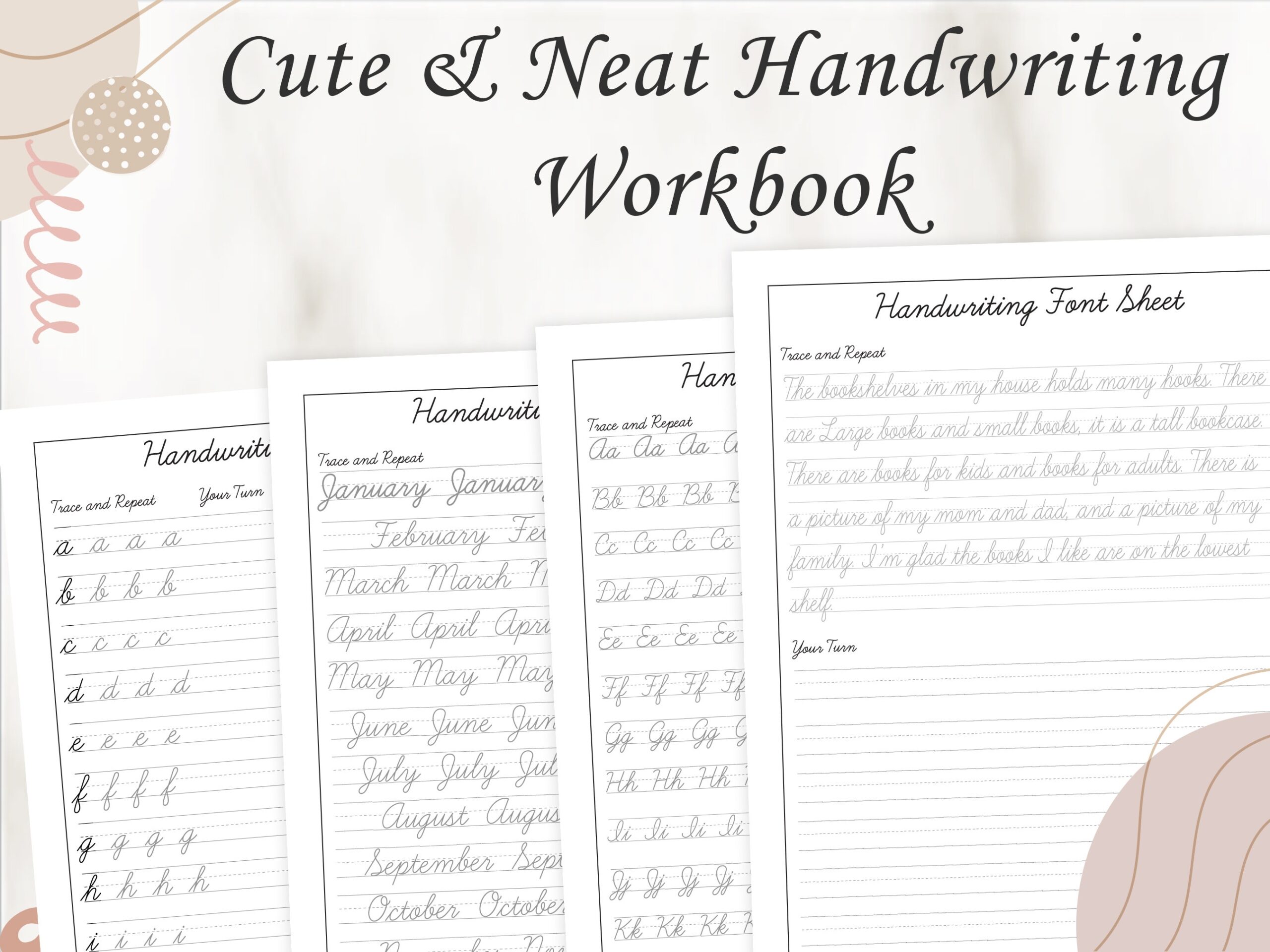 cursive handwriting sheets