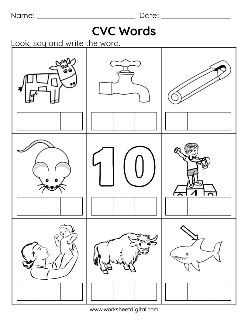 CVC Words Say And Write The CVC Words Phonics Worksheets Kindergarten Preschool Homeschool Made By Teachers CVC Words Say And Write The CVC Words Phonics Worksheets Kindergarten Preschool Homeschool Made By Teachers