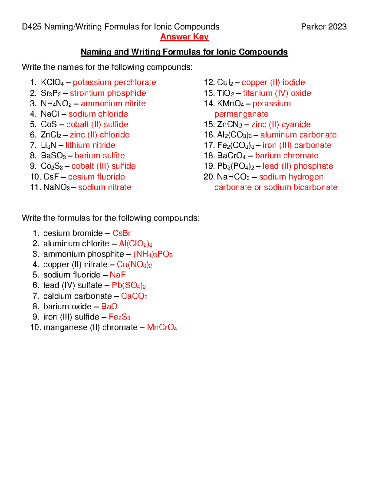 D425 Naming And Writing Formulas For Ionic Compounds Answer Key Studocu D425 Naming And Writing Formulas For Ionic Compounds Answer Key Studocu