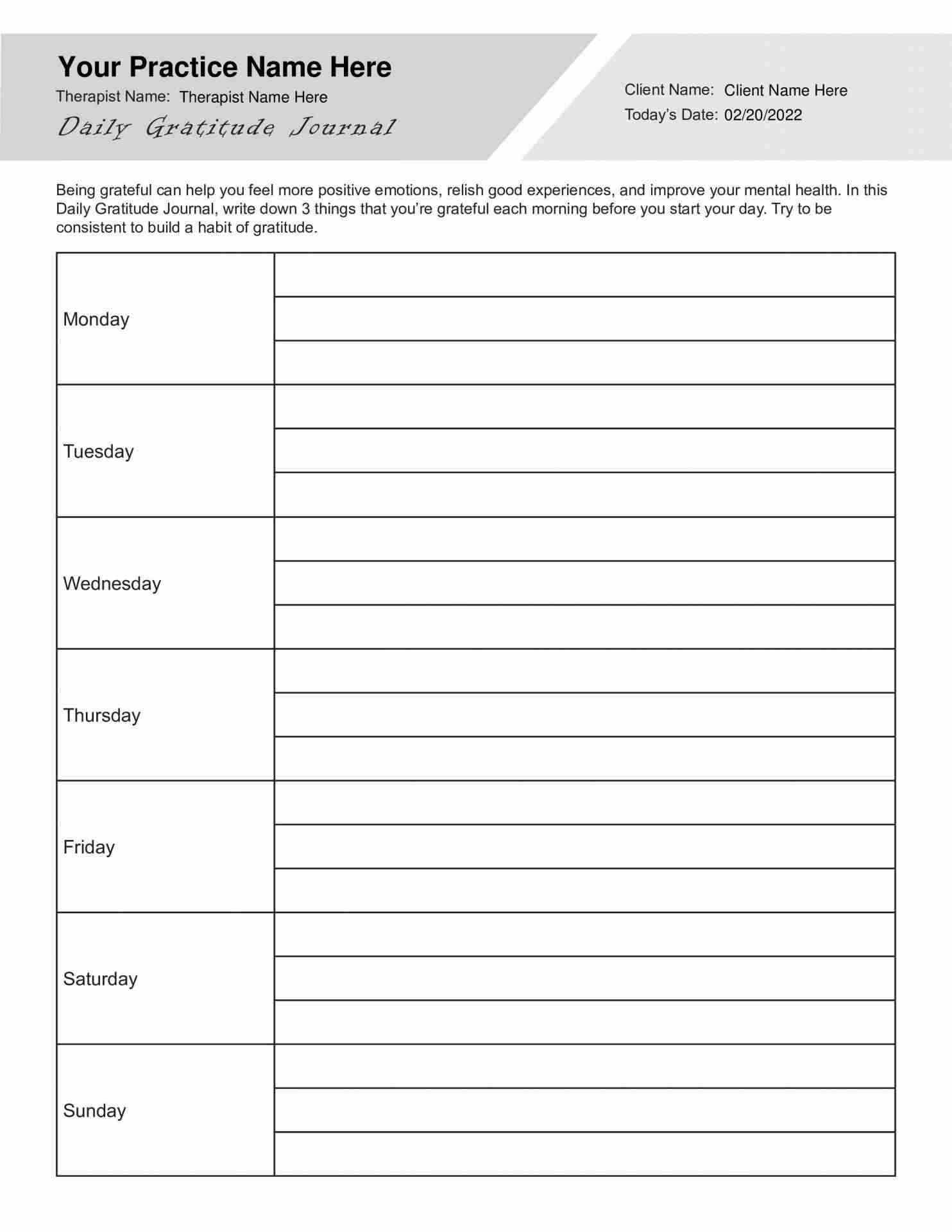 gratitude worksheets pdf