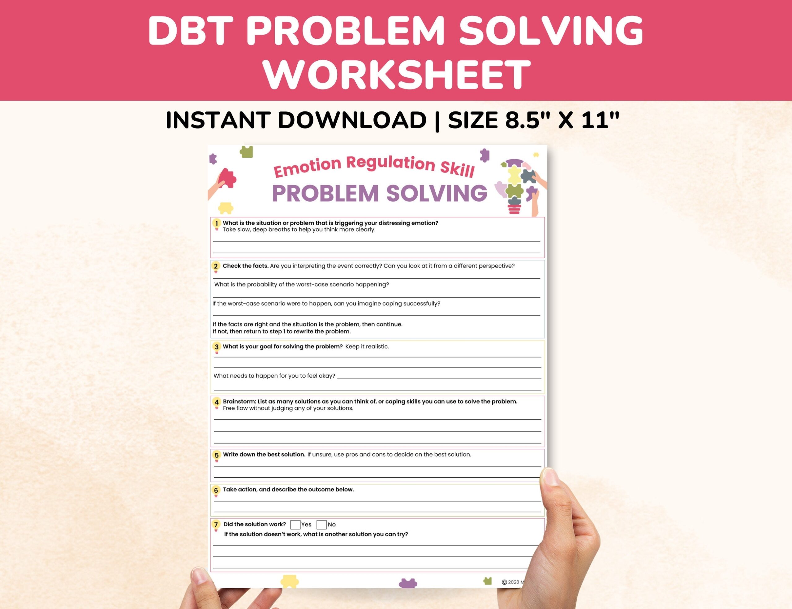 DBT Problem Solving Worksheet Fillable Pdf emotion Regulation Skills dialectical Behavior Therapy Worksheet Etsy DBT Problem Solving Worksheet Fillable Pdf emotion Regulation Skills dialectical Behavior Therapy Worksheet Etsy