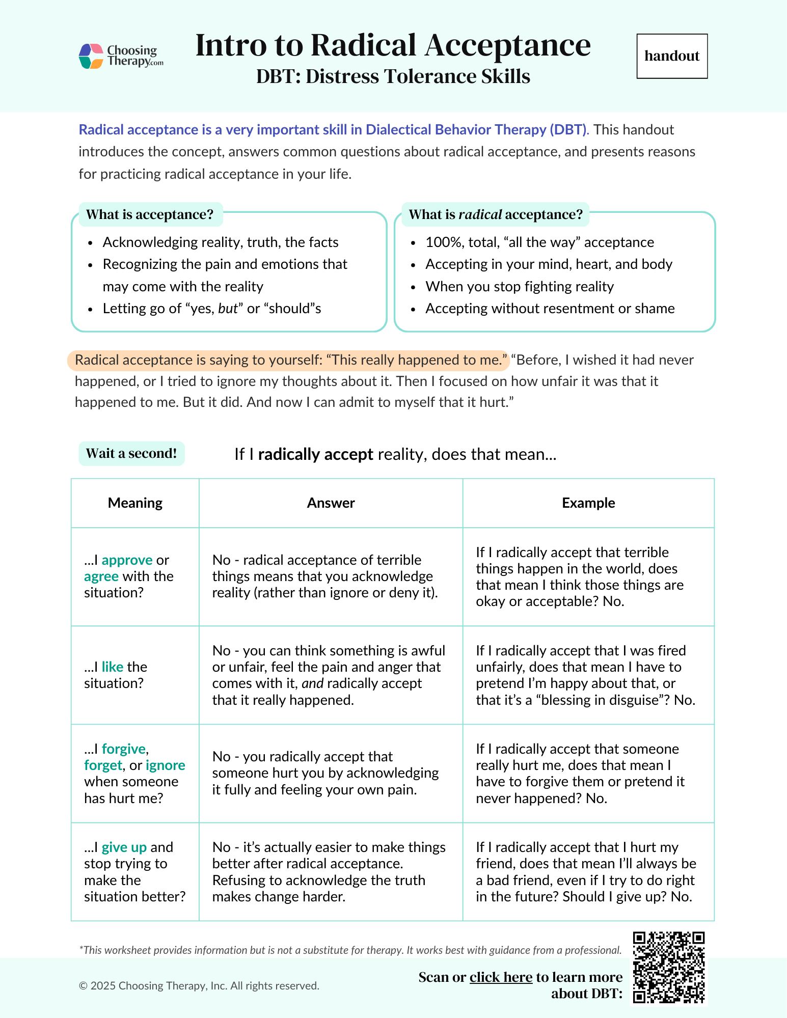 DBT Radical Acceptance PDF Free PDF Download ChoosingTherapy