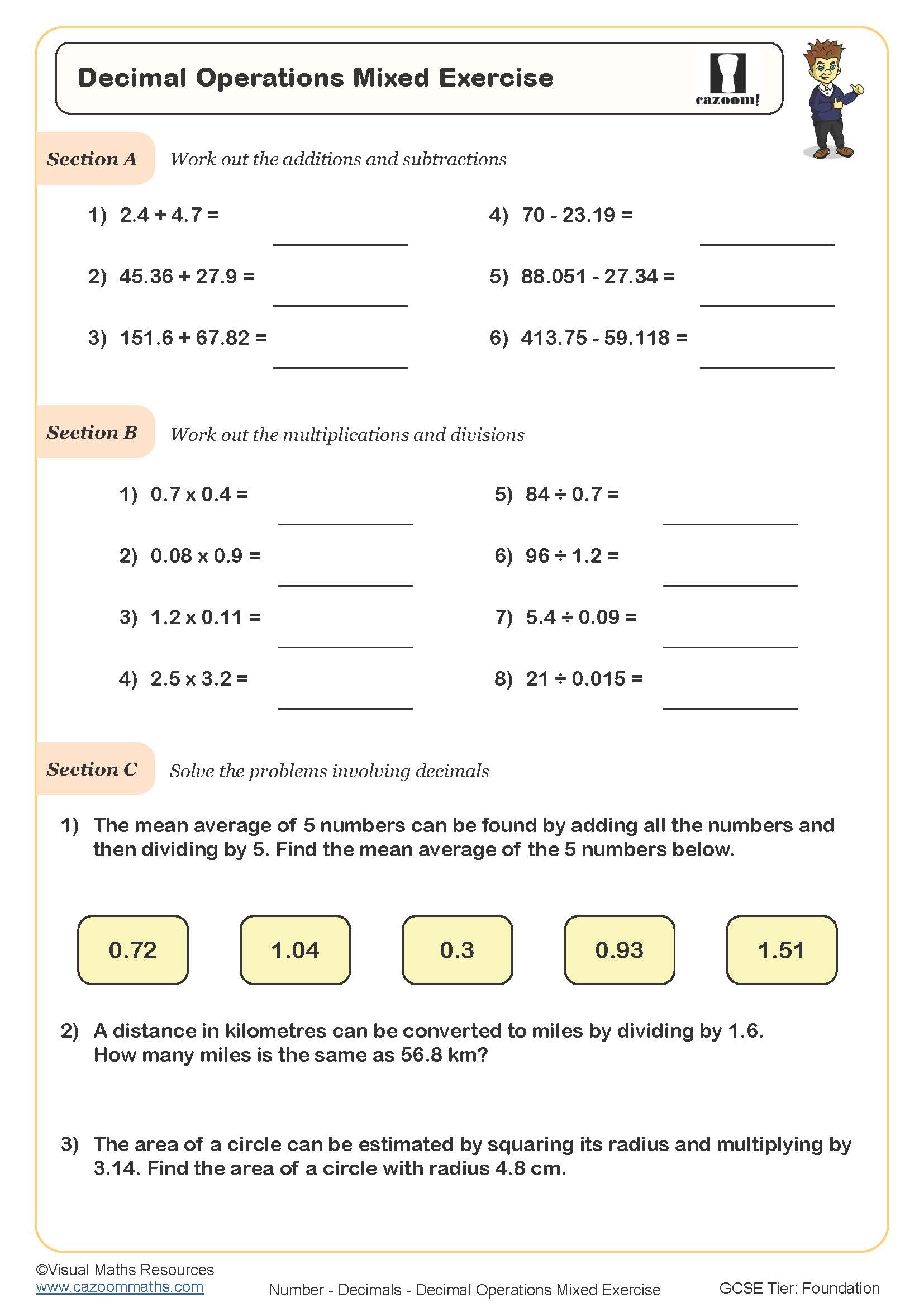 decimal worksheets pdf with answers decimal worksheets pdf with answers