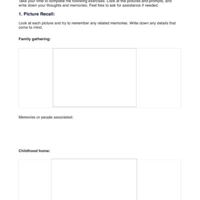 Dementia Worksheets PDF