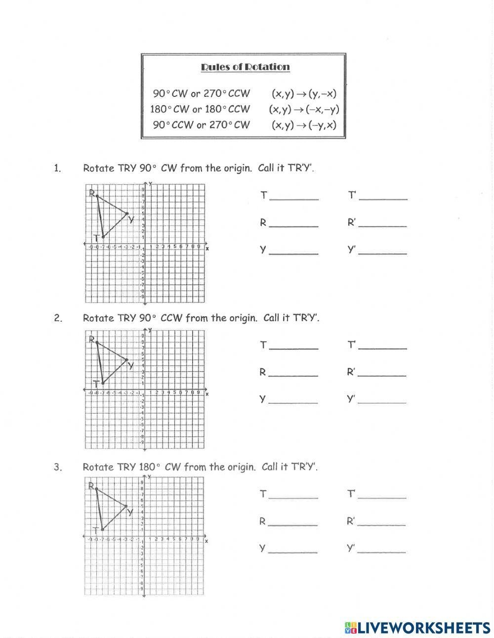 Describing Rotations And Reflections Worksheet Printable PDF Worksheets Library Describing Rotations And Reflections Worksheet Printable PDF Worksheets Library