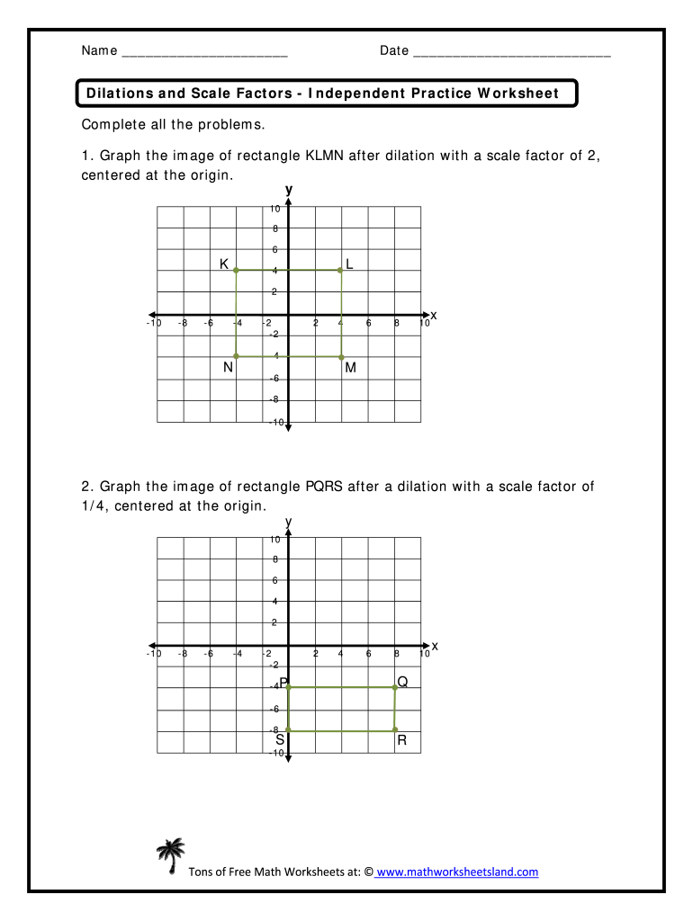 cc7 8 dilations worksheet answer key