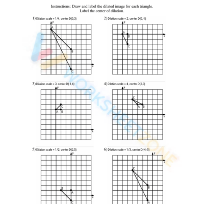 Dilations Worksheets Printable