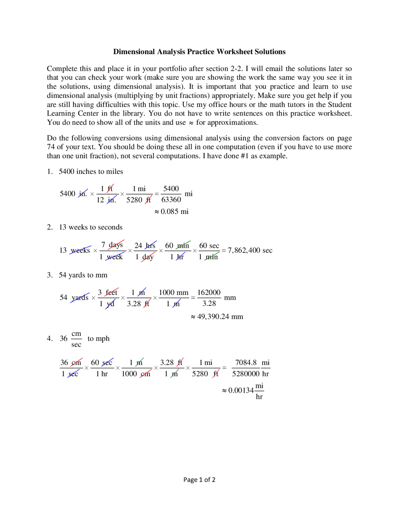 Dimensional Analysis Practice Worksheet Answers Exercises Worksheets Library