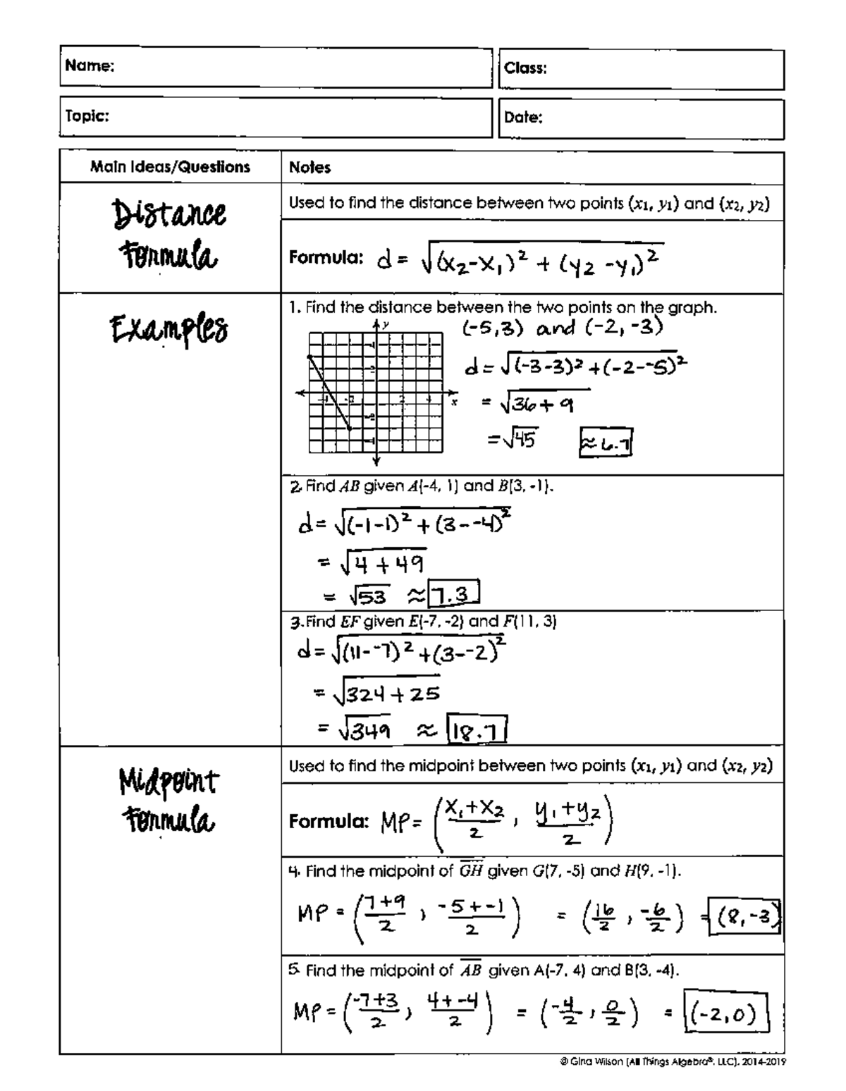 Distance Midpoint Formulas Key Notes For Math Class J349 Studocu Distance Midpoint Formulas Key Notes For Math Class J349 Studocu