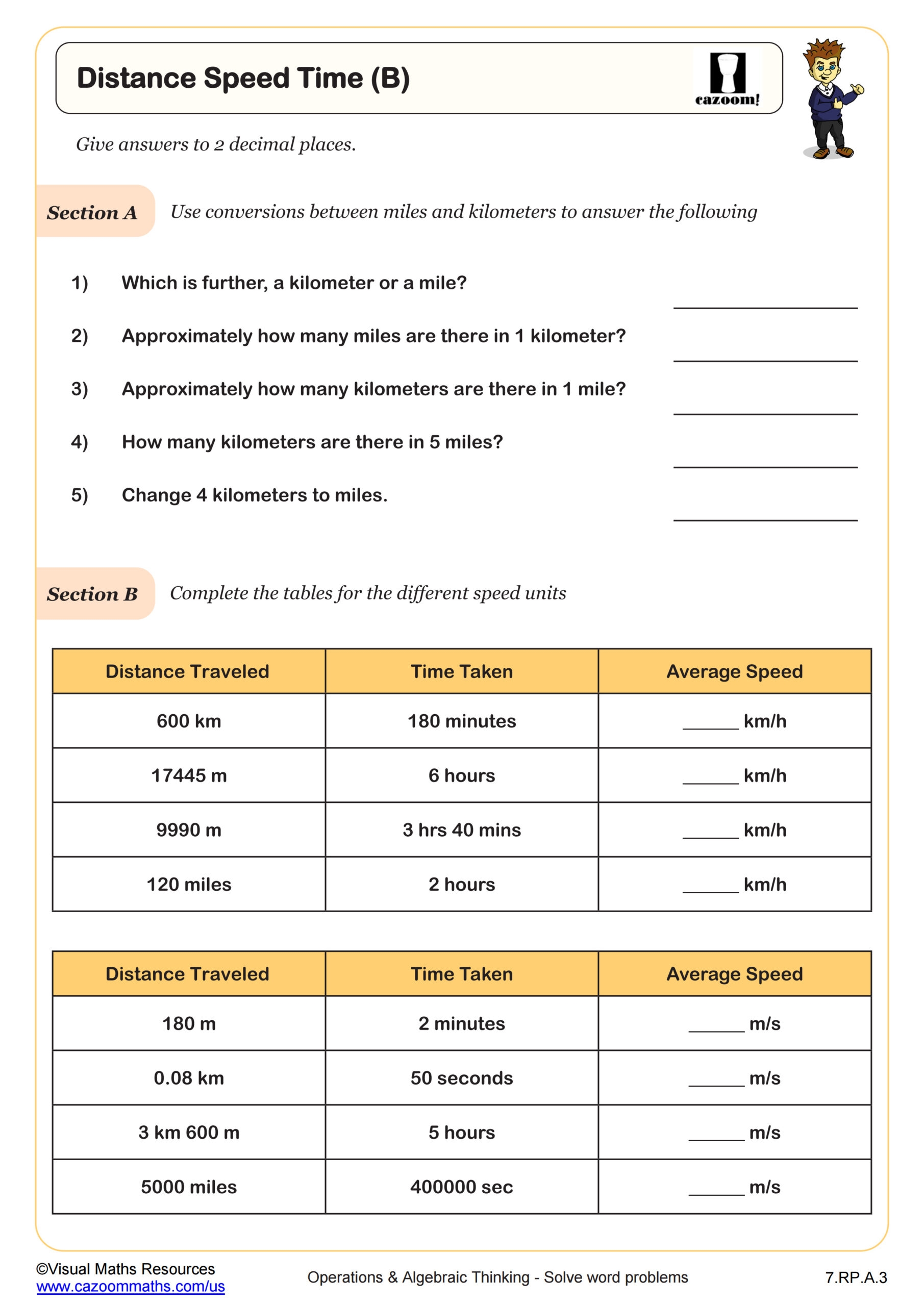 distance formula worksheet pdf