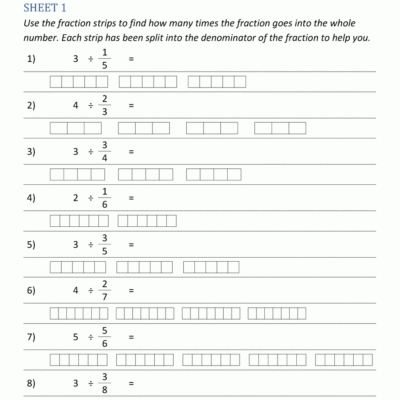 Divide Whole Numbers By Fractions