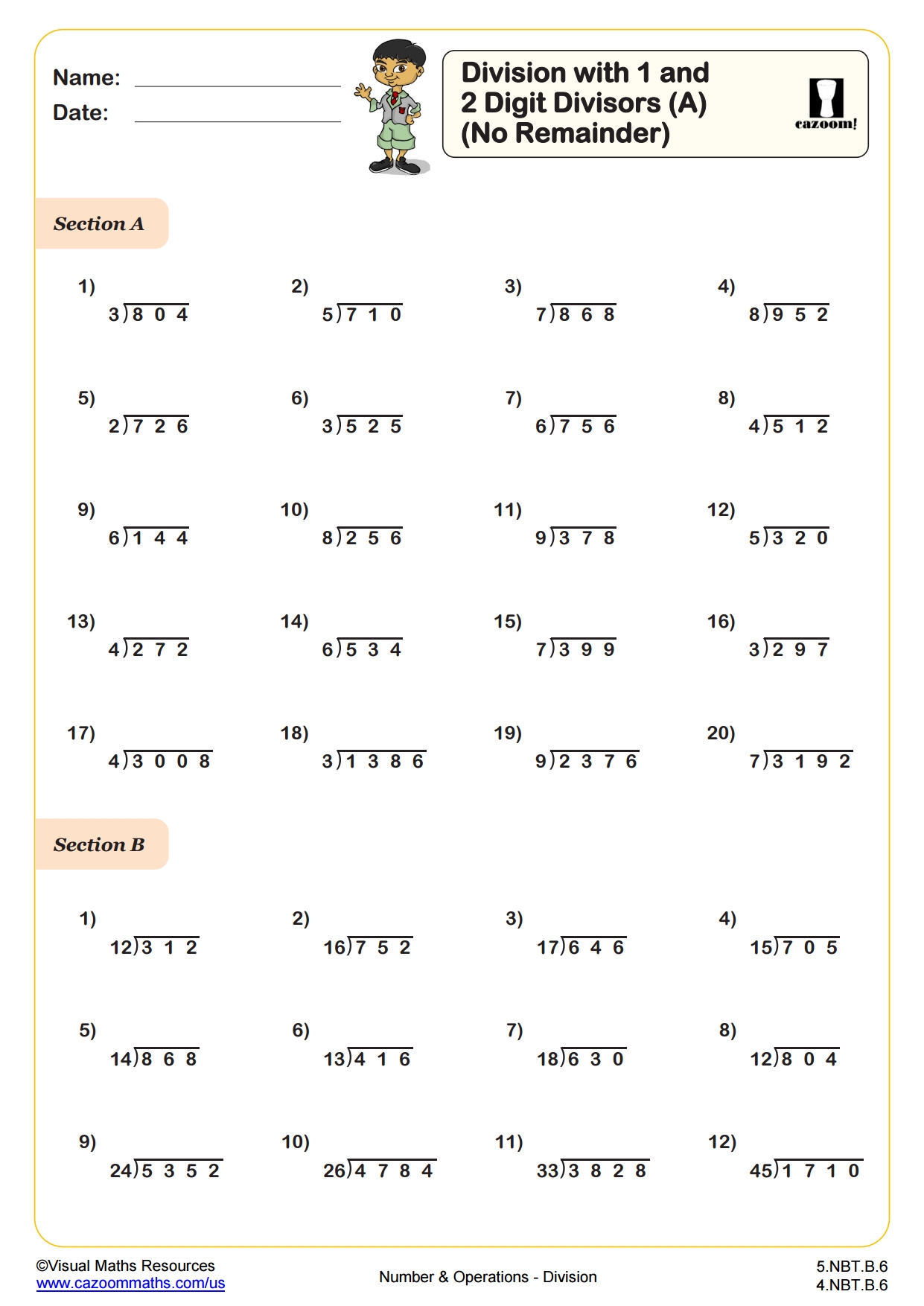 long division worksheet pdf
