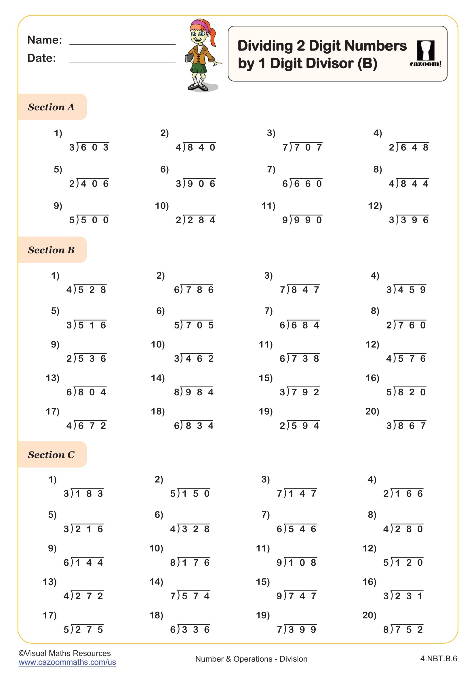 Division Worksheets With Answers Printable PDF Math Worksheets Cazoom Math Division Worksheets With Answers Printable PDF Math Worksheets Cazoom Math