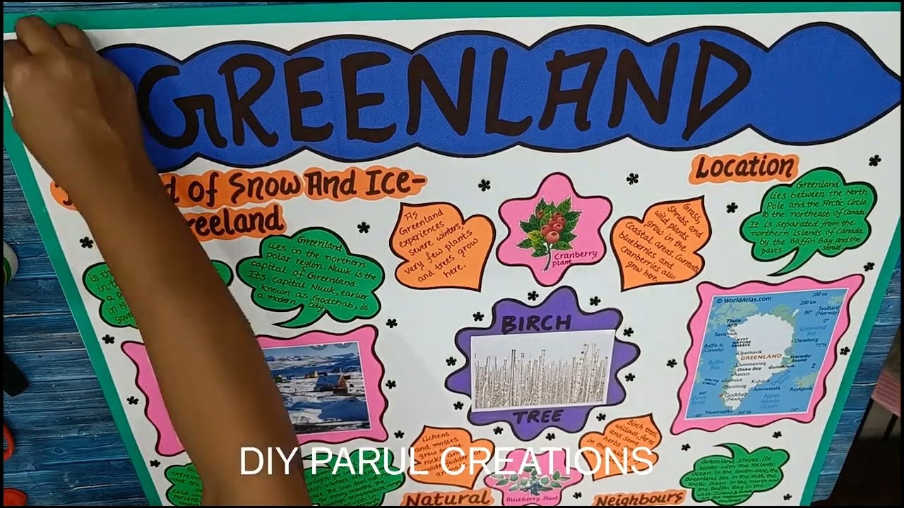 DIY Chart On Greenland Step By Step How To Make Chart On Greenland Social Studies Project For School YouTube