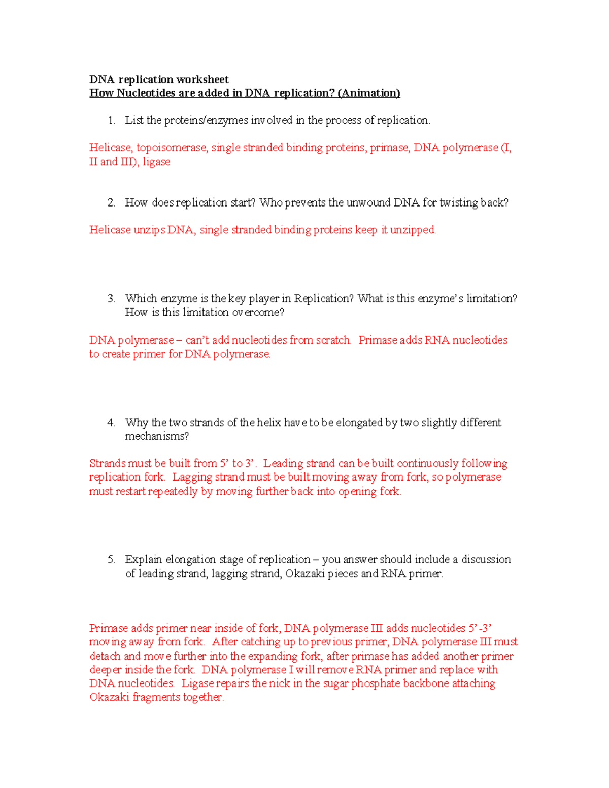 Dna Replication Worksheet 2 Answer Key DNA Replication Worksheet How Nucleotides Are Added In DNA Studocu Dna Replication Worksheet 2 Answer Key DNA Replication Worksheet How Nucleotides Are Added In DNA Studocu