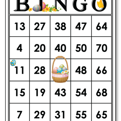 Easter Bingo Cards Printable Activity Connection