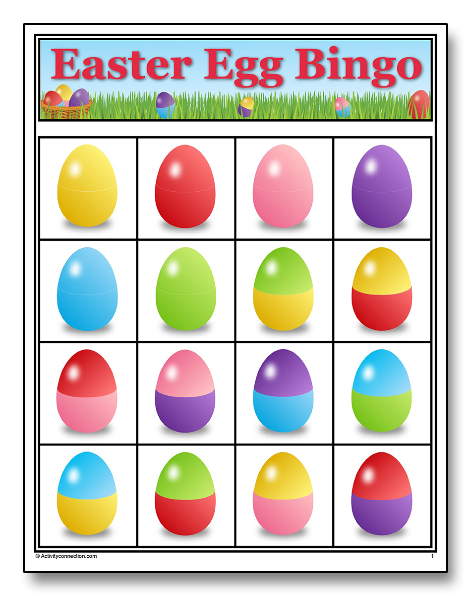 Easter Egg Picture Bingo Printable Activity Connection