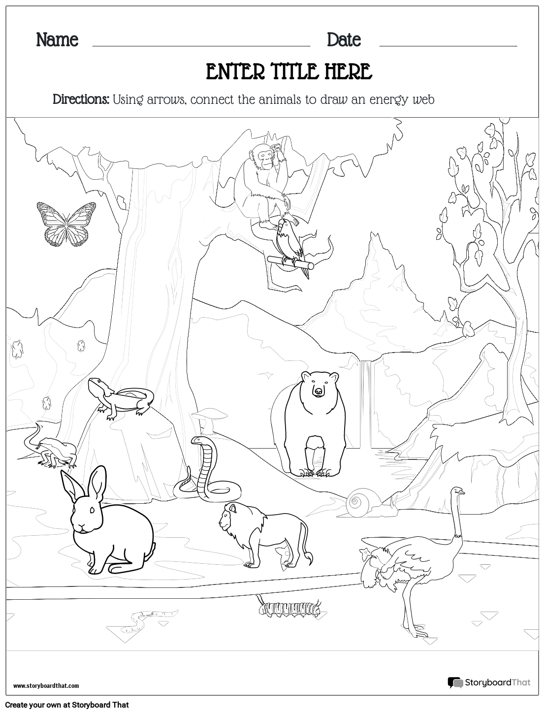 Ecosystems Worksheets Free Printable By Storyboard That