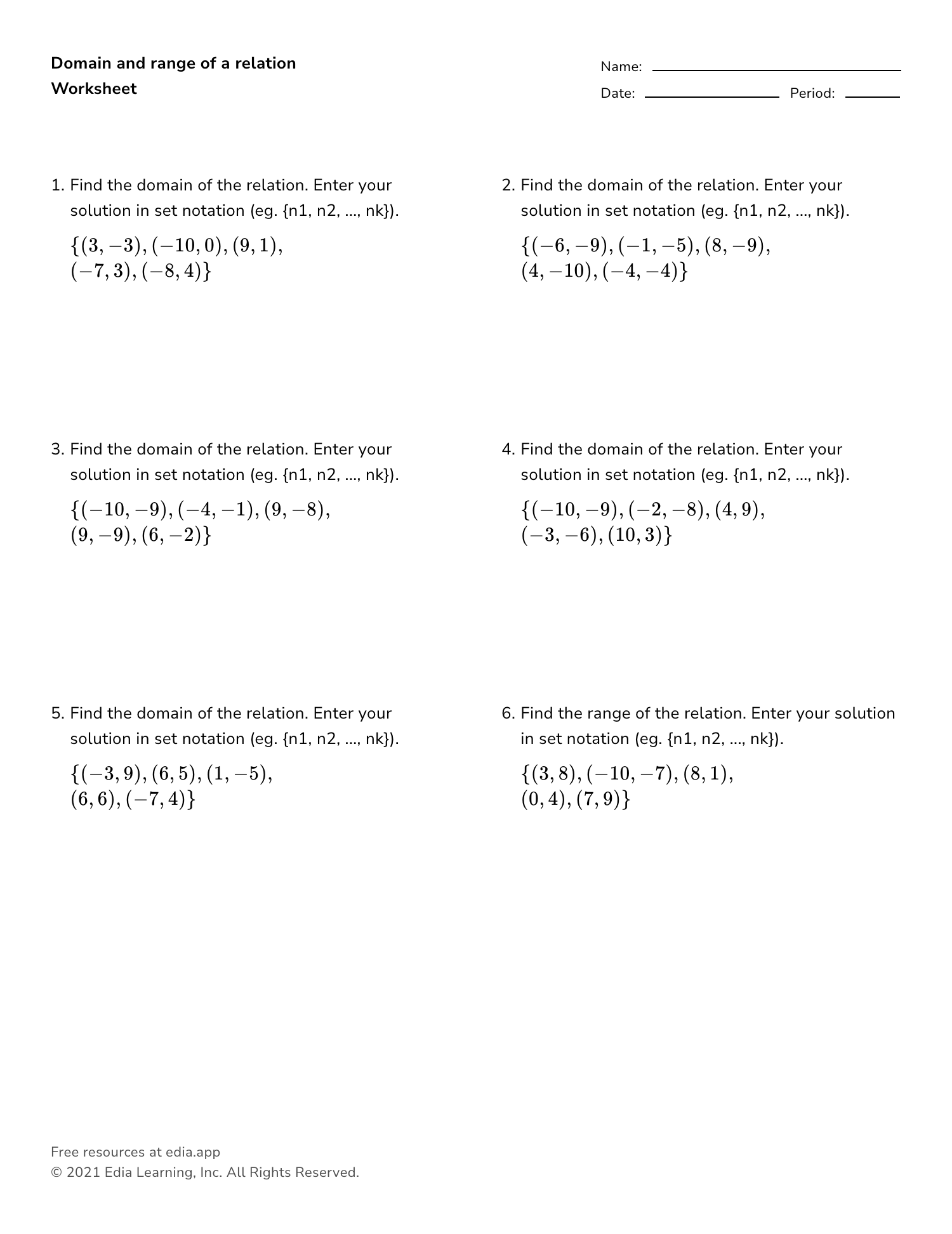 function domain and range worksheet pdf function domain and range worksheet pdf