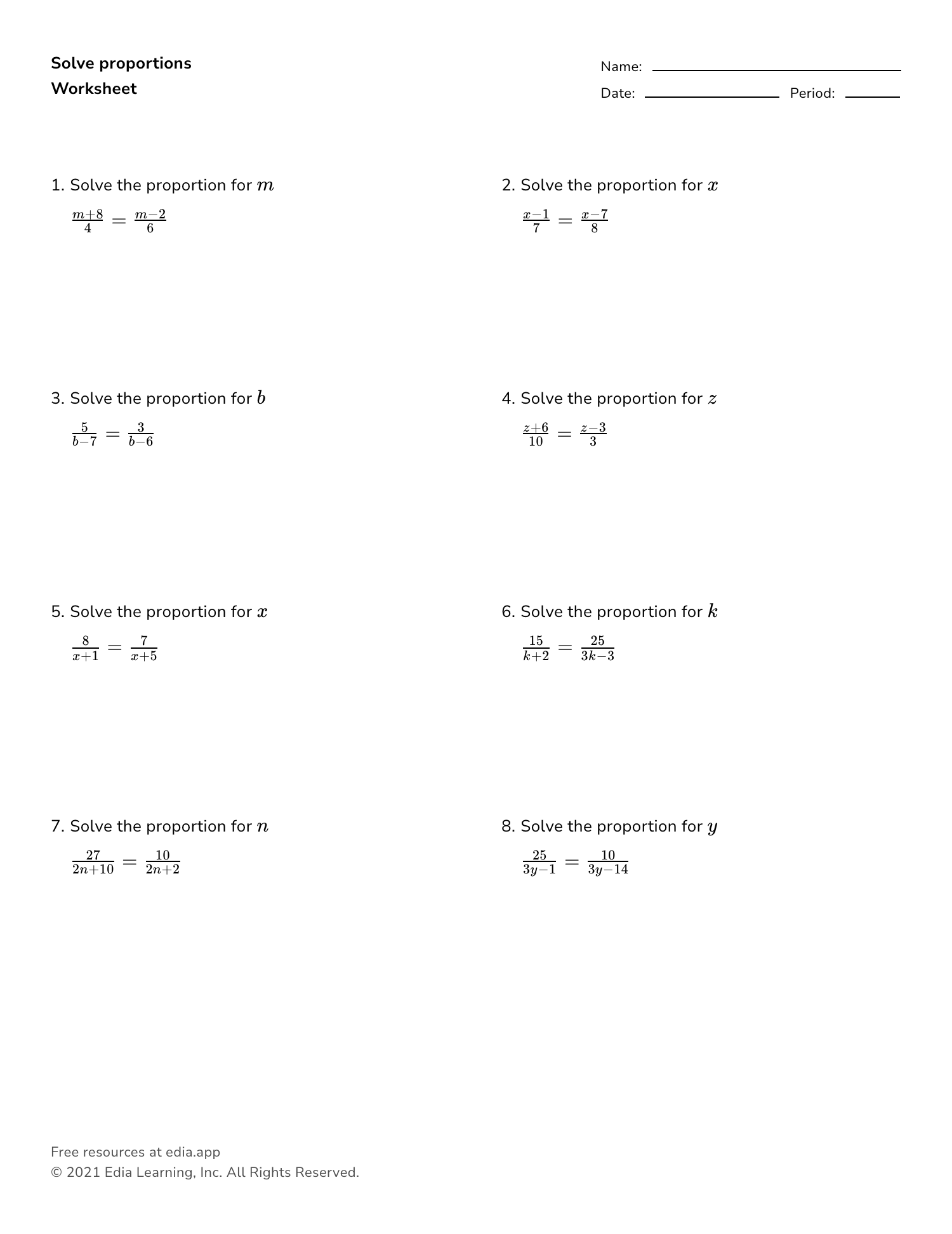 proportion worksheets with answers proportion worksheets with answers
