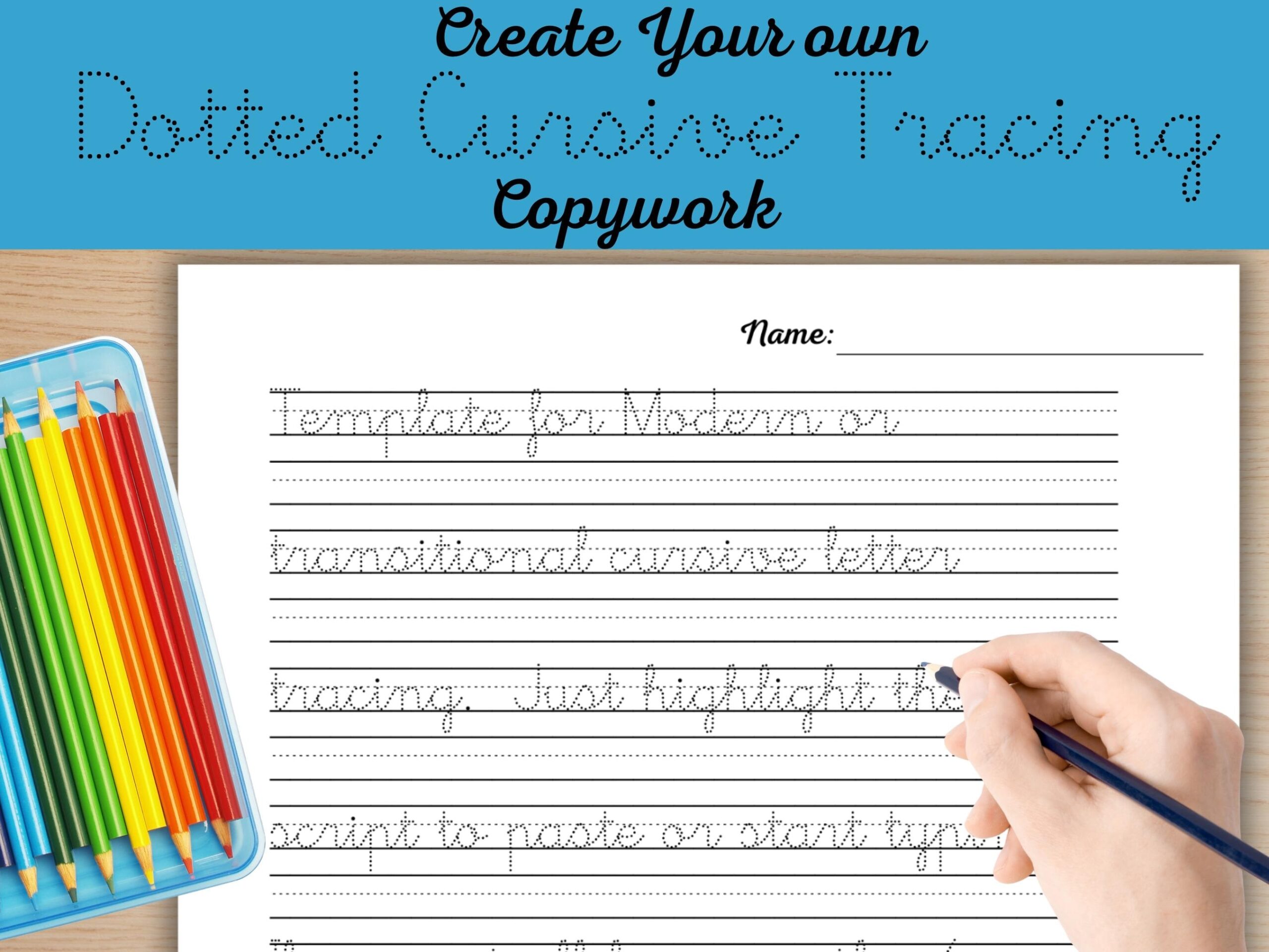 create your own cursive worksheets