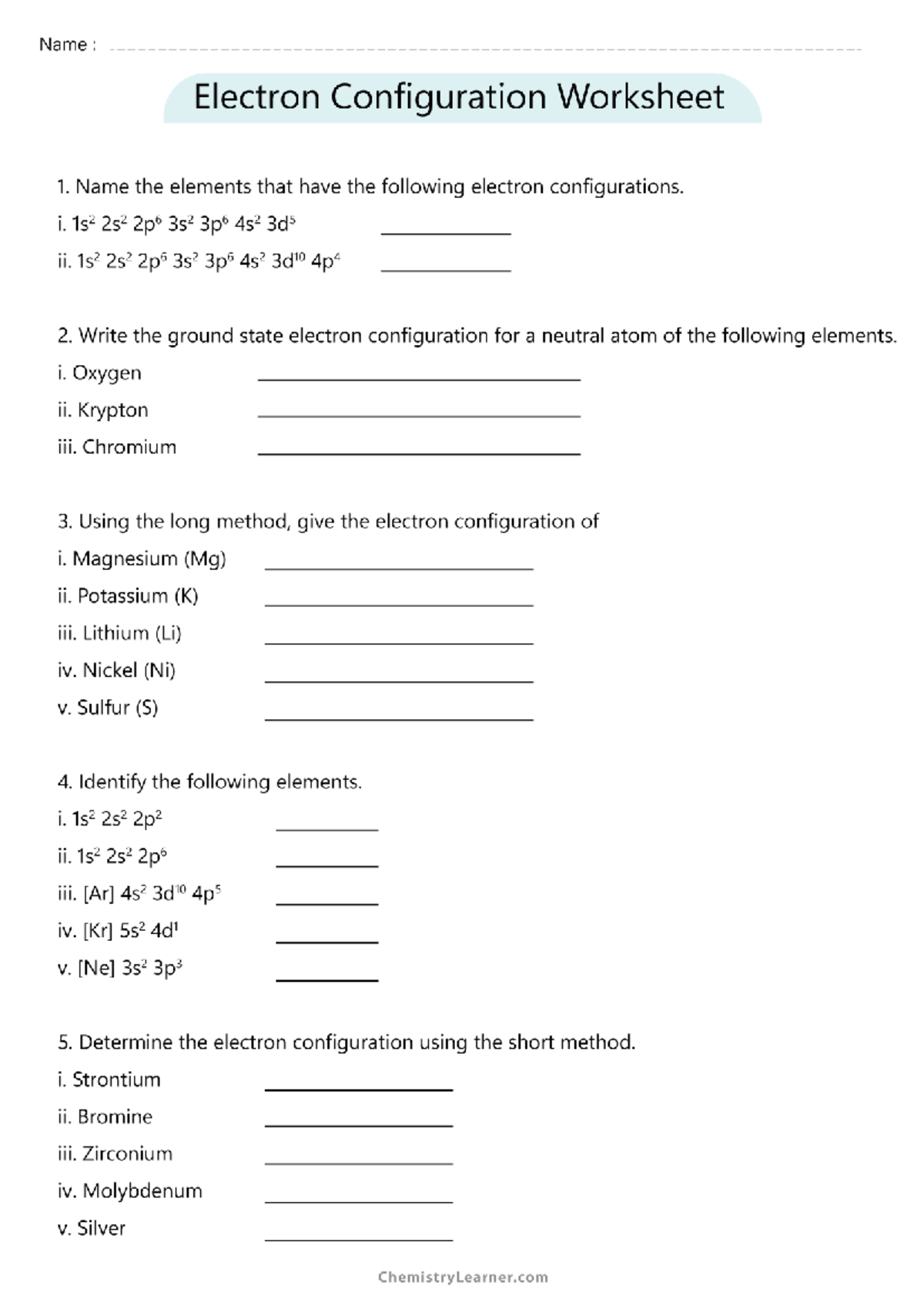Electron Configuration Packet Name Date Studocu Electron Configuration Packet Name Date Studocu
