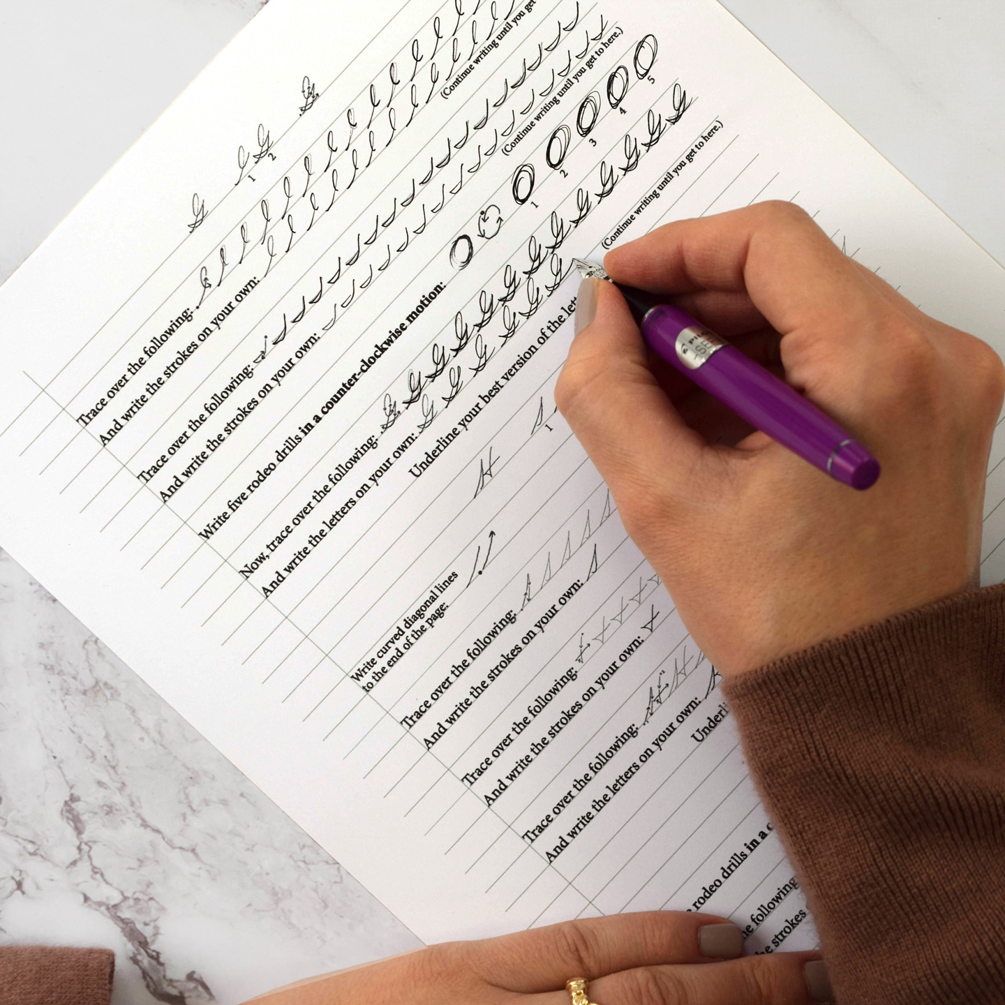 cursive handwriting practise