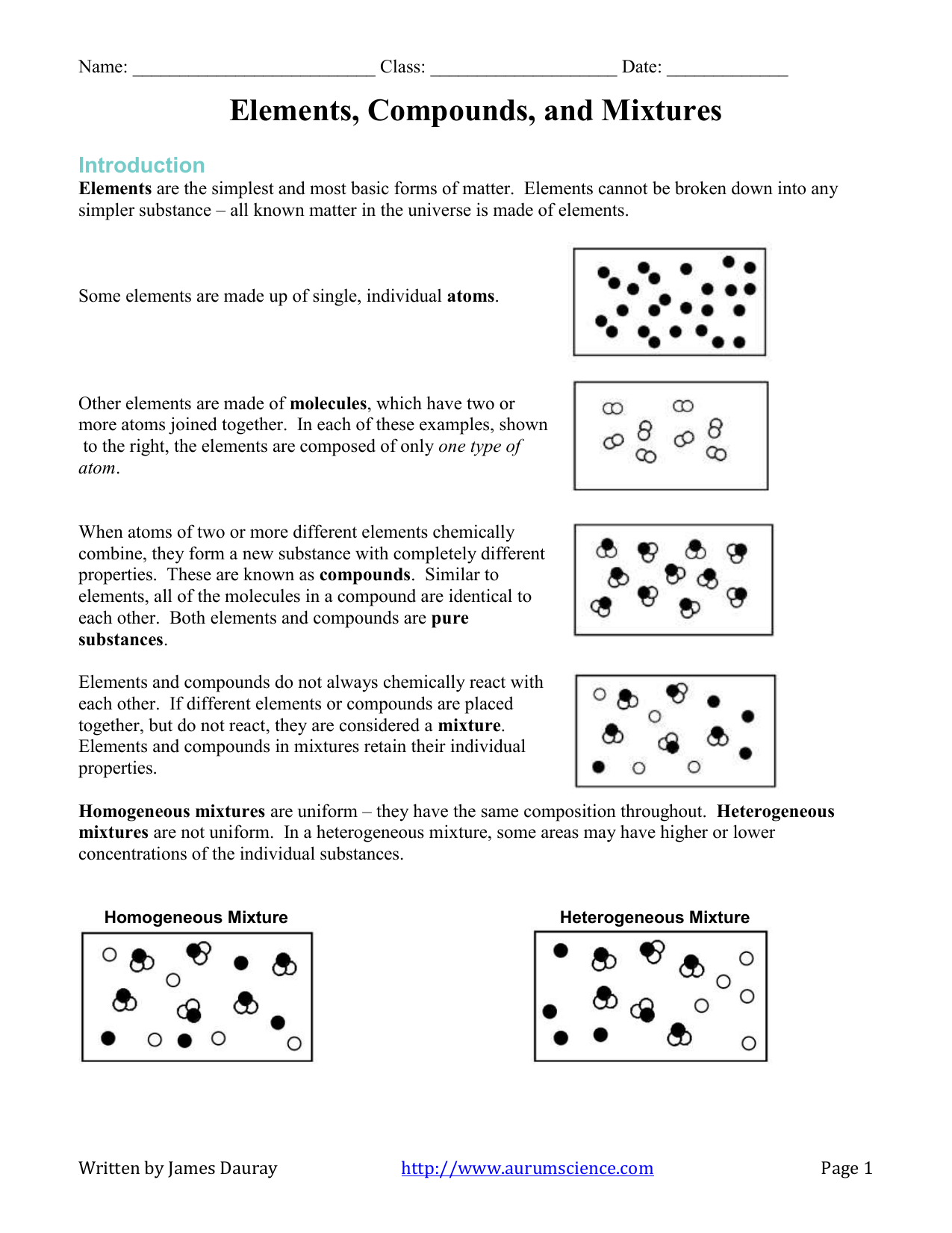 Elements Compounds And Mixtures Worksheet Elements Compounds And Mixtures Worksheet
