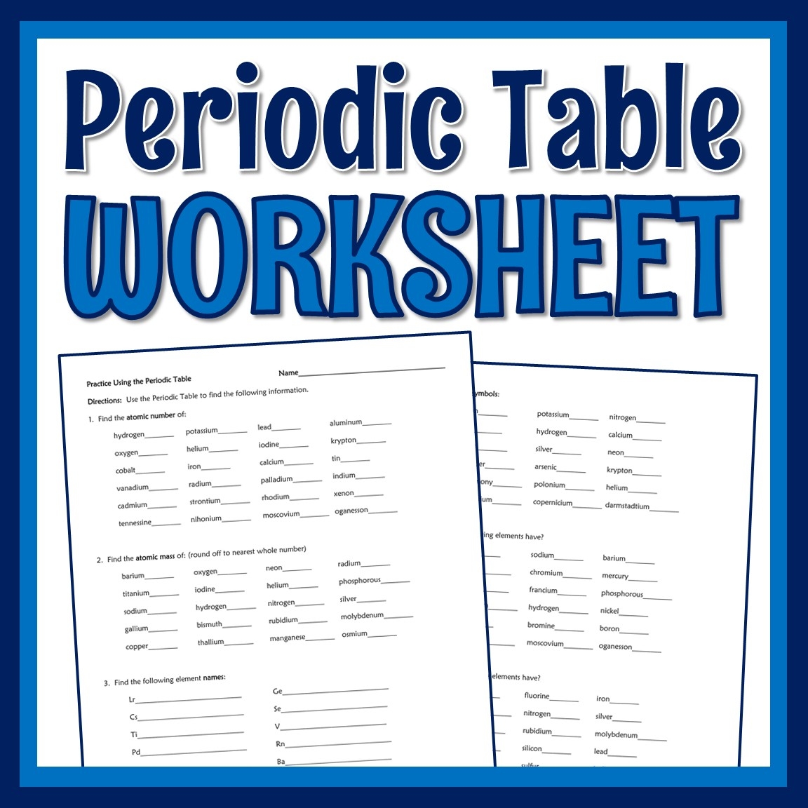 Elements Of The Periodic Table Worksheet Flying Colors Science Elements Of The Periodic Table Worksheet Flying Colors Science