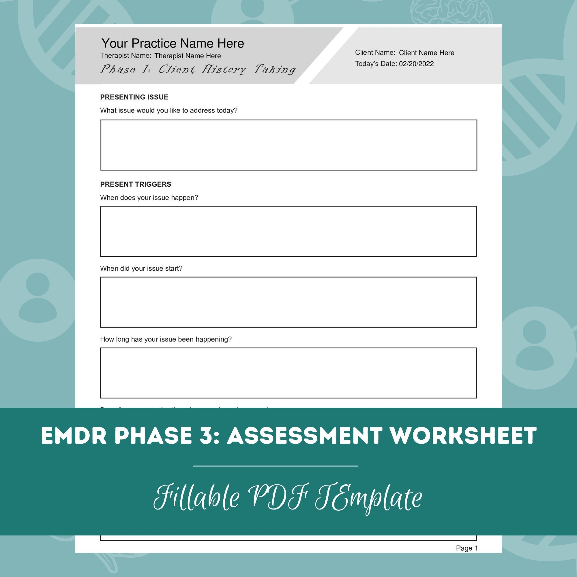 EMDR Phase 3 Assessment Worksheet Editable Fillable PDF Template For Counselors Psychologists Social Workers Therapists Etsy EMDR Phase 3 Assessment Worksheet Editable Fillable PDF Template For Counselors Psychologists Social Workers Therapists Etsy
