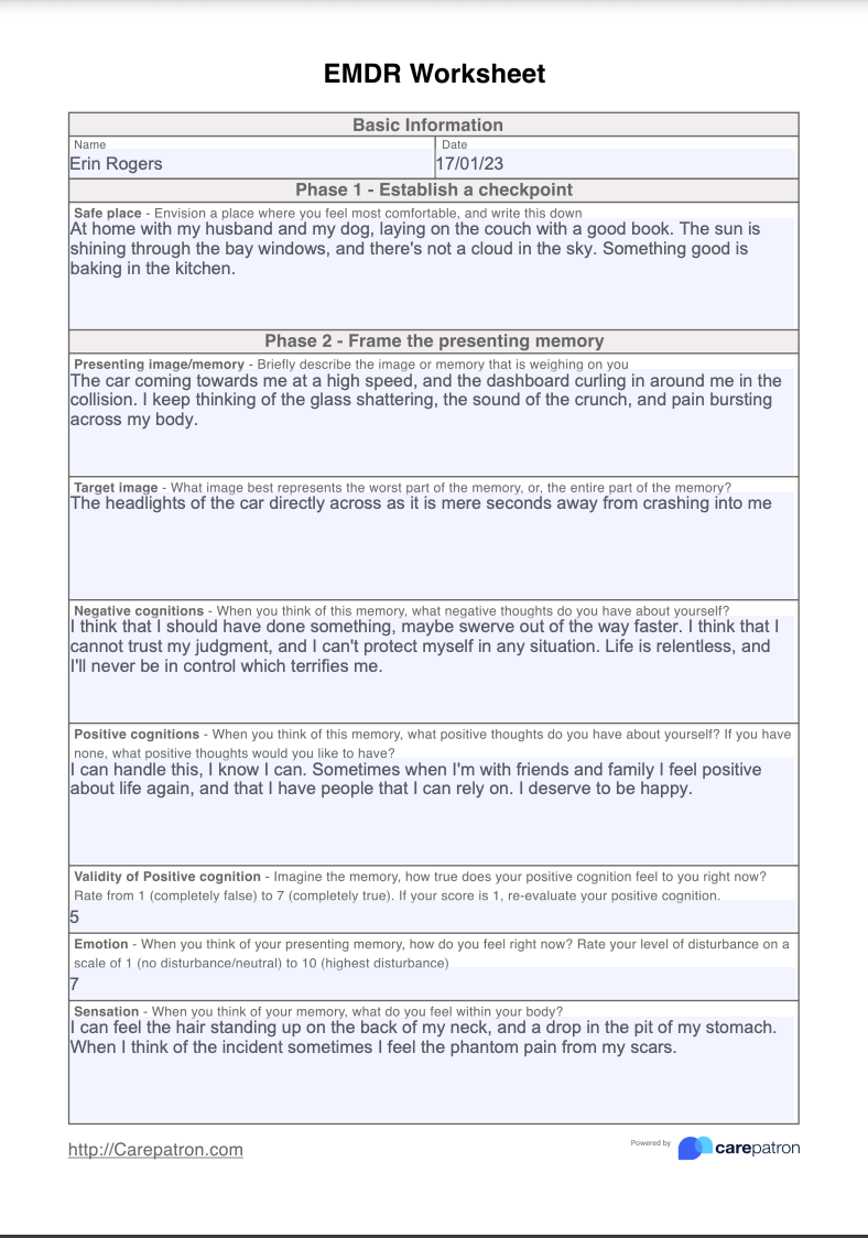 emdr worksheets pdf emdr worksheets pdf