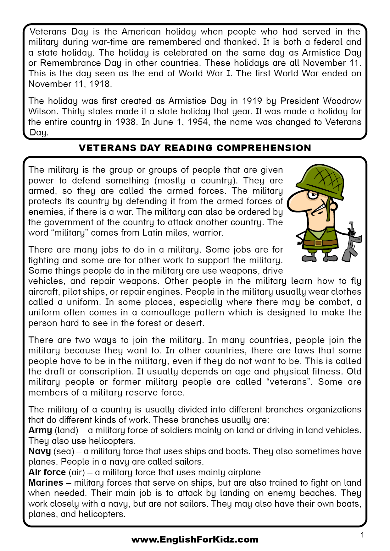 veterans day worksheets pdf