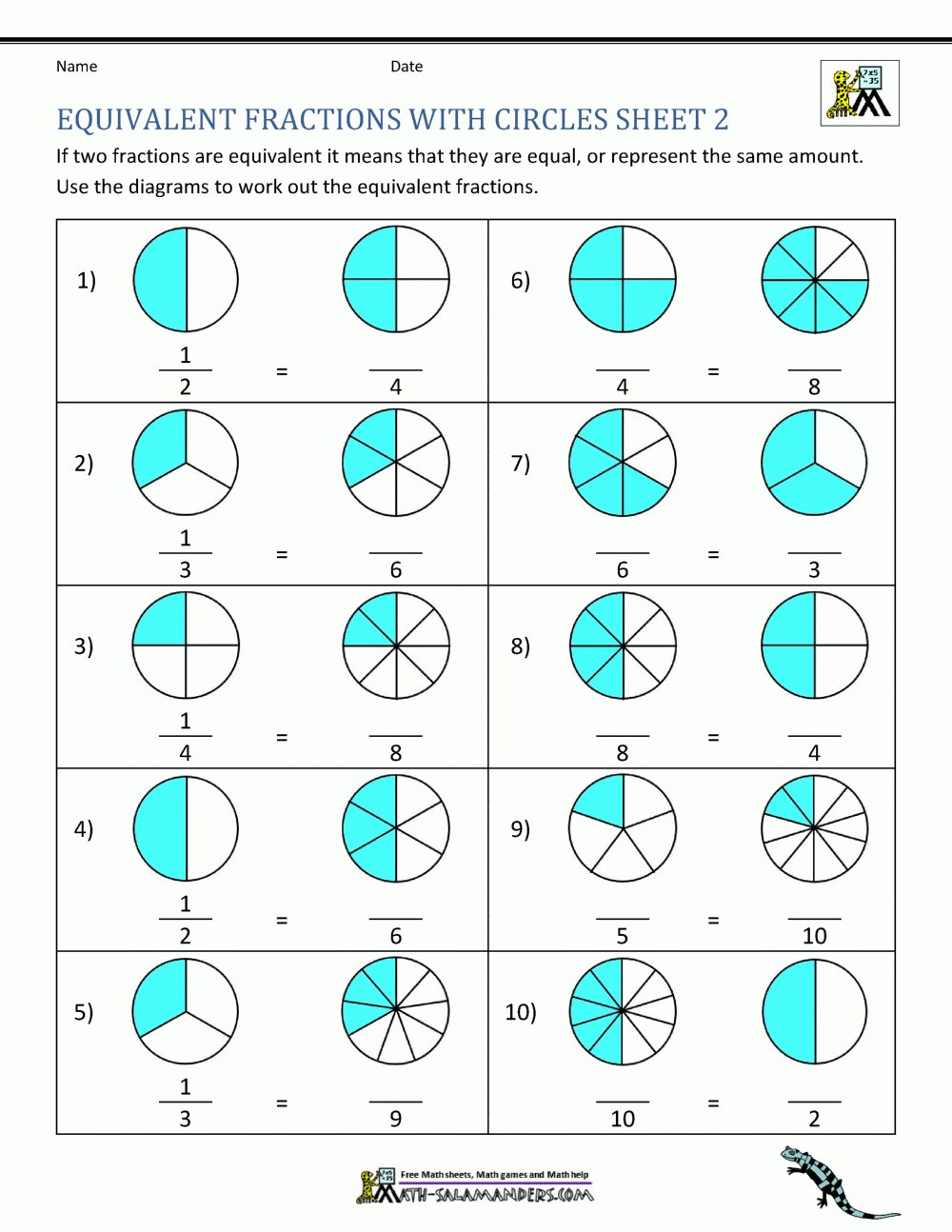 fractions worksheets grade 4 pdf