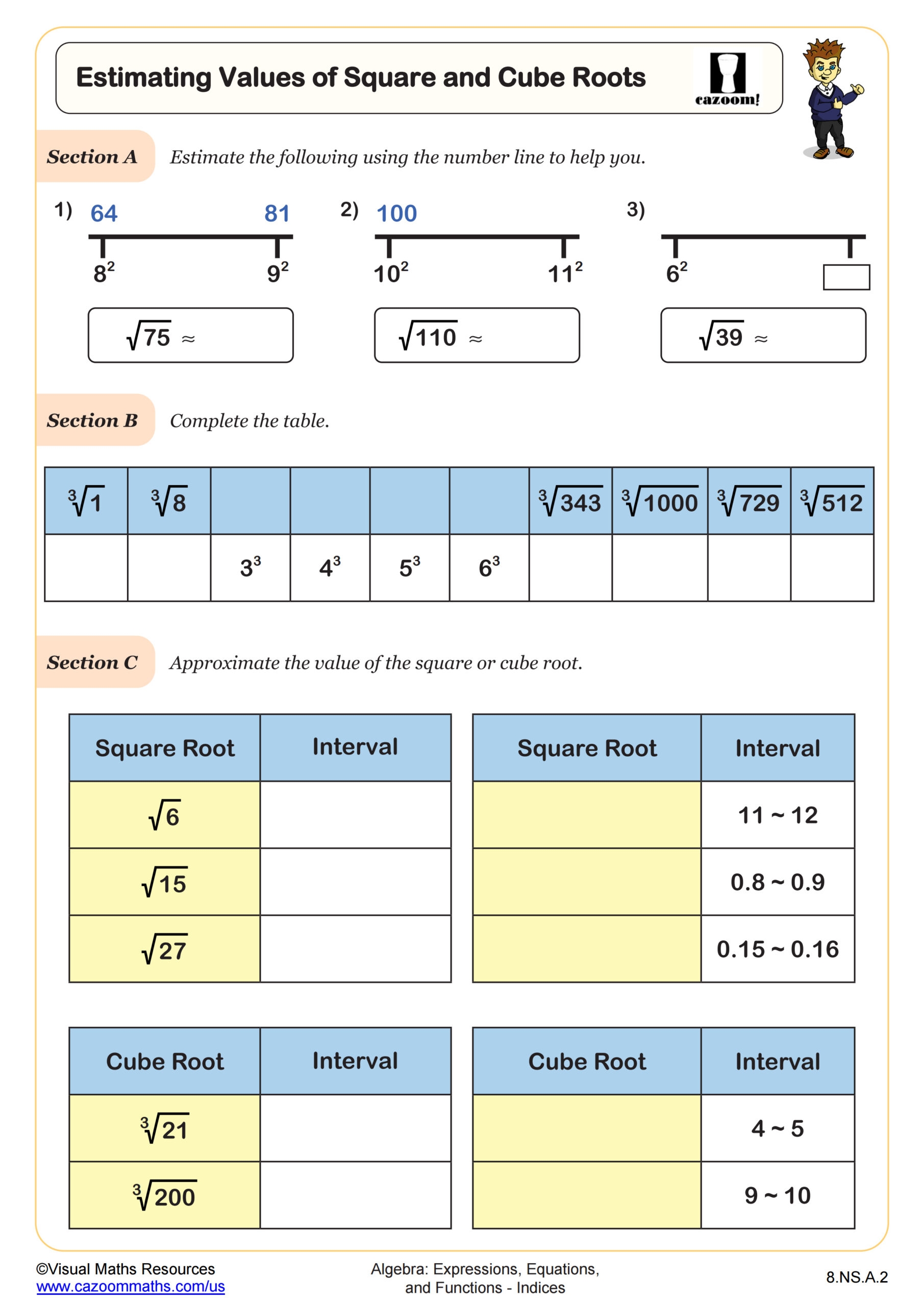 square root worksheet pdf