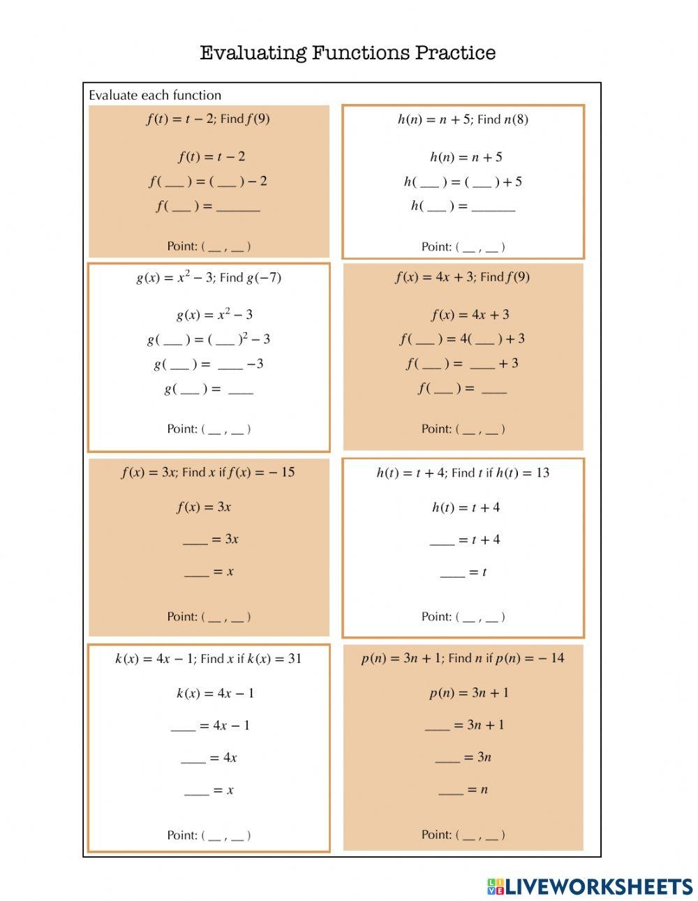 evaluating functions worksheet pdf evaluating functions worksheet pdf