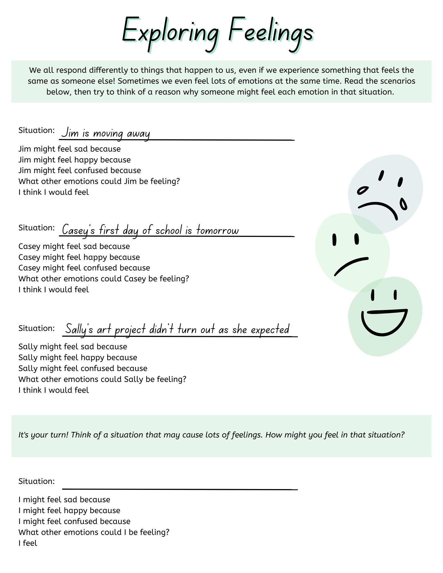 Exploring Feelings SEL Child Therapy classroom Worksheet Etsy
