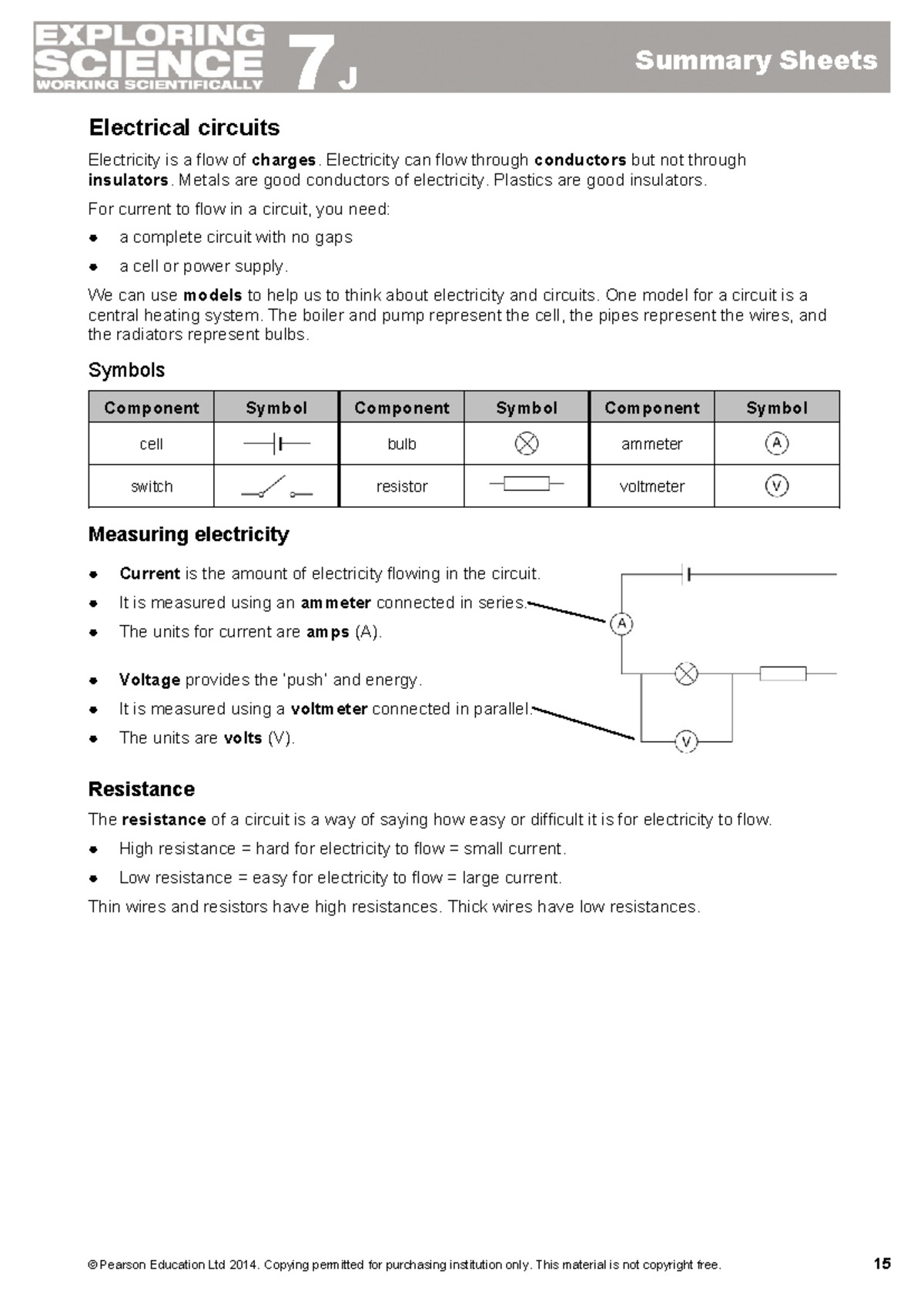 EXPLORING SCIENCE 8J End Of Unit Test Mark Scheme Studocu