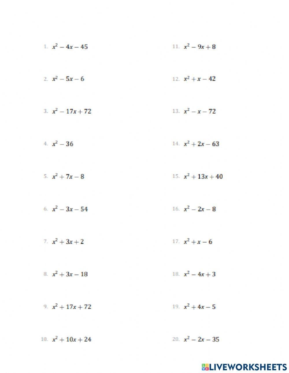 Factoring Polynomials Interactive Worksheet Worksheets Library Factoring Polynomials Interactive Worksheet Worksheets Library